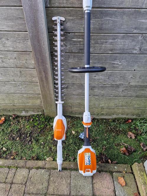 Stihl HLA 56 accu heggenschaar op steel, Jardin & Terrasse, Taille-haies, Comme neuf, Batterie, Enlèvement