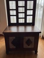 2 Stoelen met kist, Ophalen, Gebruikt, Eikenhout, Minder dan 50 cm