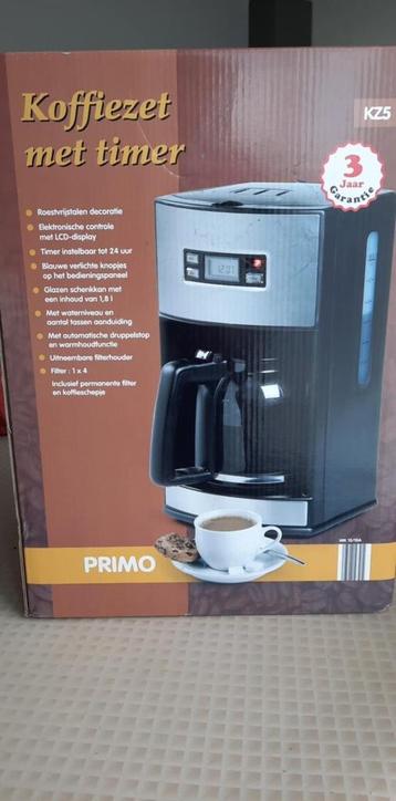 primo koffiezet apparaat met timer nieuw beschikbaar voor biedingen