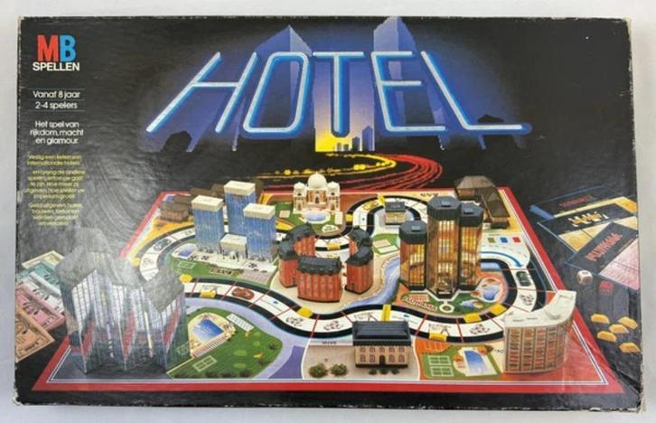 Hotel bordspel MB zwarte doos vintage 1986 gezelschapsspel, Hobby en Vrije tijd, Gezelschapsspellen | Bordspellen, Zo goed als nieuw