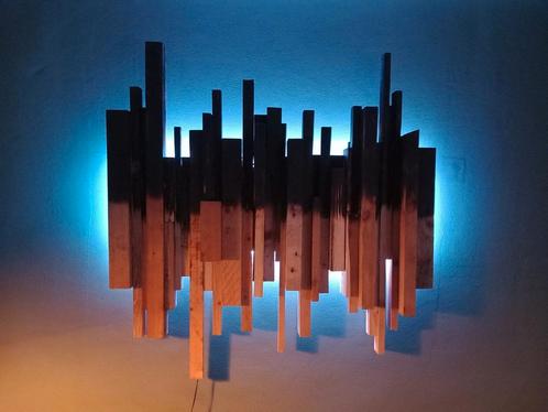 3D Wall art , wandlamp, abstract kunstwerk + ledverlichting, Antiek en Kunst, Kunst | Designobjecten, Ophalen