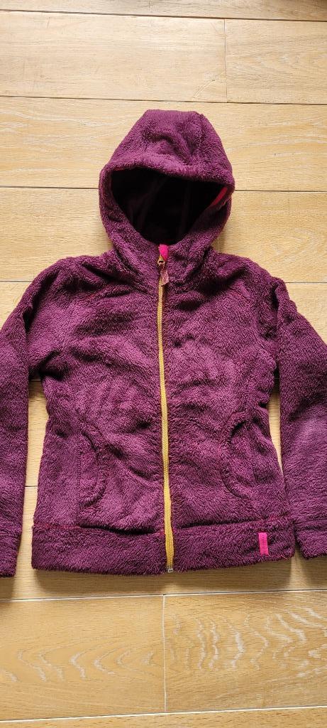 Paarse fleece jas - Decathlon - maat 8 j (128), Enfants & Bébés, Vêtements enfant | Taille 128, Utilisé, Fille, Manteau, Enlèvement ou Envoi