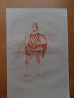 Porte enseigne, porte-drapeau, gravure M.Flameng, Envoi