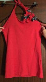 rood mouwloos topje met strikjes maat S merk Groggy by JBC, Kinderen en Baby's, Meisje, Gebruikt, Ophalen of Verzenden, Shirt of Longsleeve