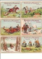 Chromo-Prints-Huntley&Palmers-Chasse-très ancien-6 pièces, Comme neuf, Autres sujets/thèmes, Avant 1940, Envoi