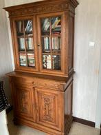 Boekenkast of vitrinekast in 2 delen, Ophalen, Minder dan 50 cm, Gebruikt, 150 tot 200 cm