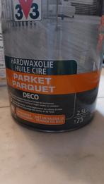 Hardwaxolie V33 2,5L 75m2 vermengd wit en transparant, Bricolage & Construction, Peinture, Vernis & Laque, Comme neuf, Enlèvement