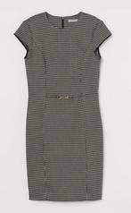 Pied-de-poule jurk in beige met zwart van H&M, Mt 36, Vêtements | Femmes, Robes, Comme neuf, Taille 36 (S), H&M, Enlèvement ou Envoi