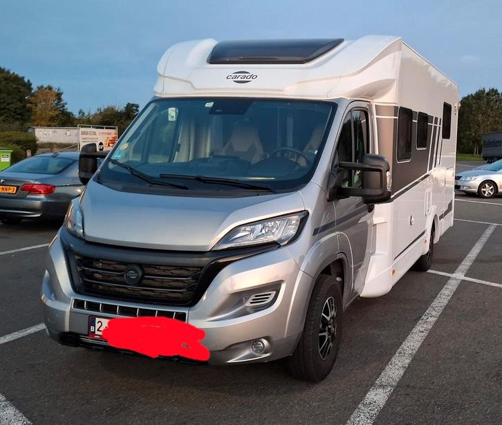 Carado T459 pro+, Caravans en Kamperen, Mobilhomes, Particulier, Carado, Fiat, Handgeschakeld, Douche, TV, Luifel, Ophalen