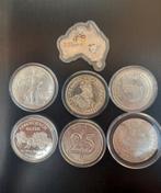 7 verschillende zilveren munten, Postzegels en Munten, Ophalen of Verzenden