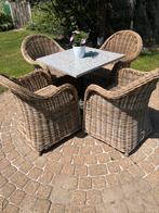 4 rotan tuinstoelen, Tuin en Terras, Ophalen, Zo goed als nieuw, Rotan