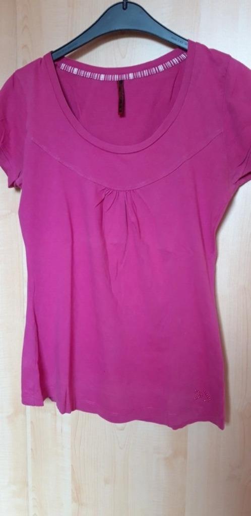 Tshirt KM - Groggy by JBC - fuchsia/roze - maat M - € 1.00, Kleding | Dames, T-shirts, Gedragen, Maat 38/40 (M), Roze, Korte mouw