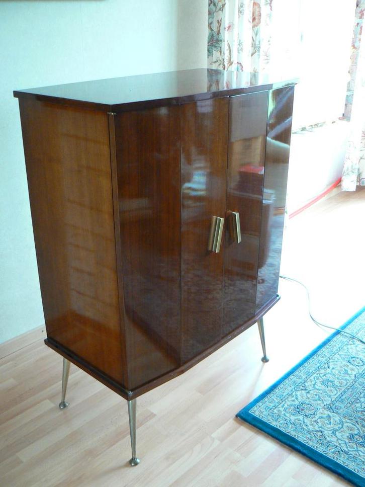 Originele retro vintage tv-kast jaren 1950-60, Huis en Inrichting, Kasten |Televisiemeubels, Gebruikt, Ophalen