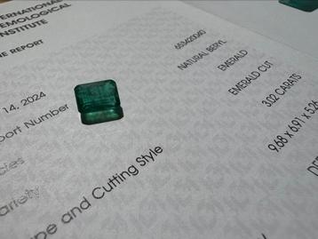 Topkwaliteit Smaragd – 3.02 ct – Heldere Groene Edelsteen beschikbaar voor biedingen