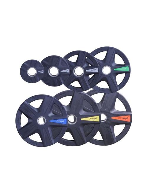 LMX92 | Olympic disc | dia. 50mm | black | 5-grip | 1,25 - 2, Sport en Fitness, Fitnessmaterialen, Nieuw, Armen, Benen, Borst