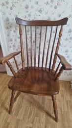 Charmante antieke fauteuil in massief hout — Windsor-stijl, Antiek en Kunst, Ophalen