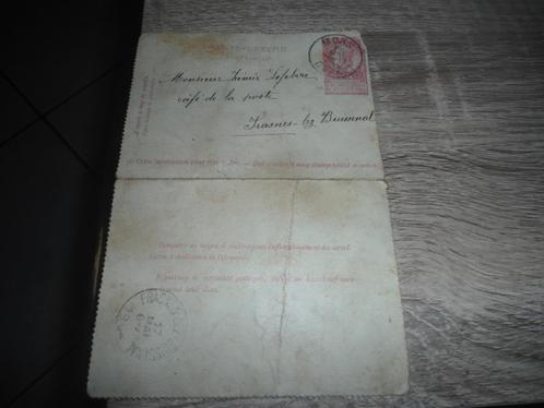 Ancienne Carte Lettre Timbré début 20éme ( 1904 ) dans son j, Antiquités & Art, Antiquités | Livres & Manuscrits, Enlèvement ou Envoi