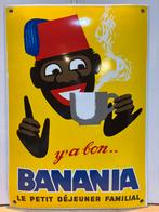 Plaque banania en véritable email 30/20cm, Collections, Enlèvement ou Envoi, Comme neuf
