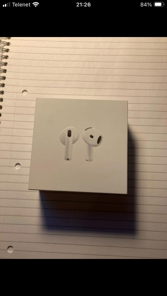 Ongeopende Apple AirPods (4th generation), Audio, Tv en Foto, Hoofdtelefoons, Overige merken, Bluetooth, Verzenden