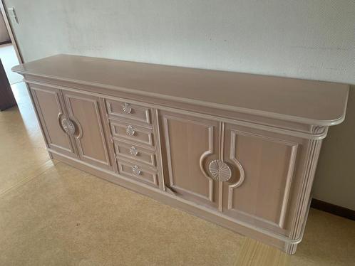 Bahut en cérusé rose, Huis en Inrichting, Kasten | Dressoirs, Gebruikt, 200 cm of meer, 50 tot 75 cm, Met lade(s), Met deur(en)