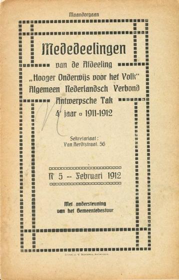 Antwerpen Maandorgaan 1911-1912, 3 boekjes beschikbaar voor biedingen