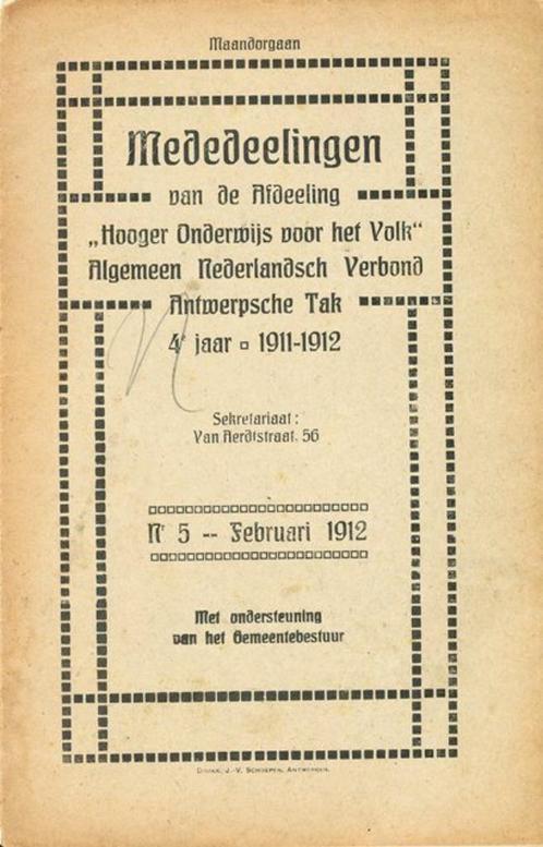 Antwerpen Maandorgaan 1911-1912, 3 boekjes, Boeken, Geschiedenis | Nationaal, Gelezen, Verzenden