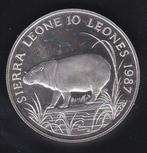 Sierra Leone, 10 Leones, 1987, argent, Timbres & Monnaies, Monnaies | Afrique, Envoi, Monnaie en vrac, Argent, Autres pays
