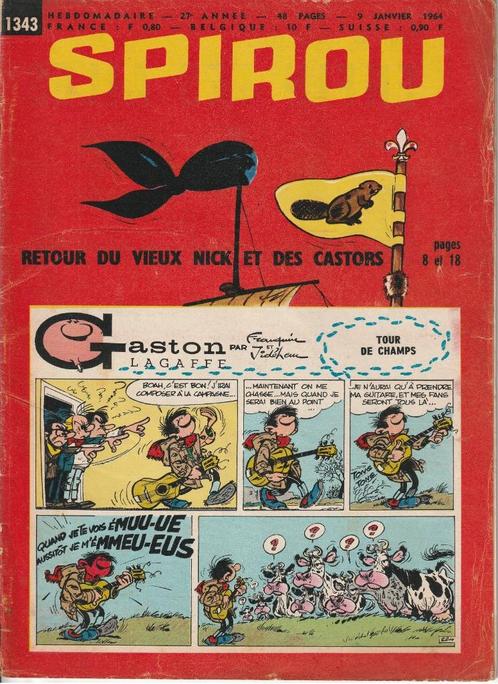 Hebdomadaires Spirou de l'année 1964 x 30, Boeken, Stripverhalen, Gelezen, Meerdere stripboeken, Ophalen of Verzenden