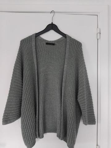 Gebreide vest voor dames,mintgroen met glinstering;maat:L/XL beschikbaar voor biedingen