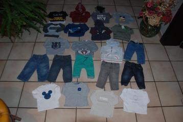Bébé lot de vêtements T74 : T-shirts, sweats, jeans, pull,..