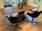 designtafel glaskeramiek (Italië) - 6 Zuiver stoelen -50%, Huis en Inrichting, Tafels | Eettafels, Ophalen, Zo goed als nieuw