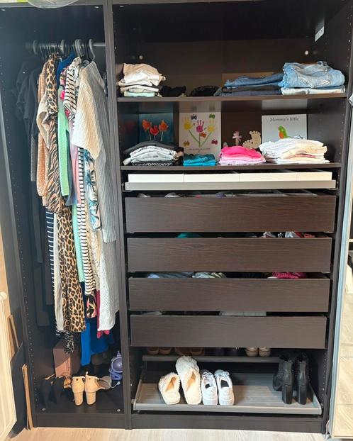 Donkerbruine ikea paxkast, Huis en Inrichting, Kasten | Kleerkasten, Zo goed als nieuw, Ophalen