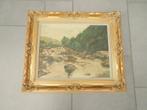 tableau ancien  peinture avec cadre doré Paysage rivière, Antiquités & Art, Art | Peinture | Classique, Enlèvement