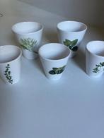 5 kruiden potten, Tuin en Terras, Bloempotten, Ophalen of Verzenden, Zo goed als nieuw, Aardewerk, Binnen