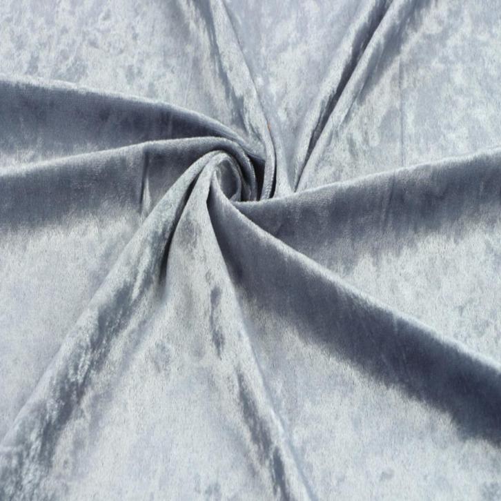 1,7 mètre stretch velours fluweel écrasé argent, Hobby en Vrije tijd, Stoffen en Lappen, Nieuw, Polyester, 120 cm of meer, 30 tot 200 cm