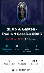 Ik zoek 2 tickets dEUS Radio 1 sessies Arenberg 20 november, November