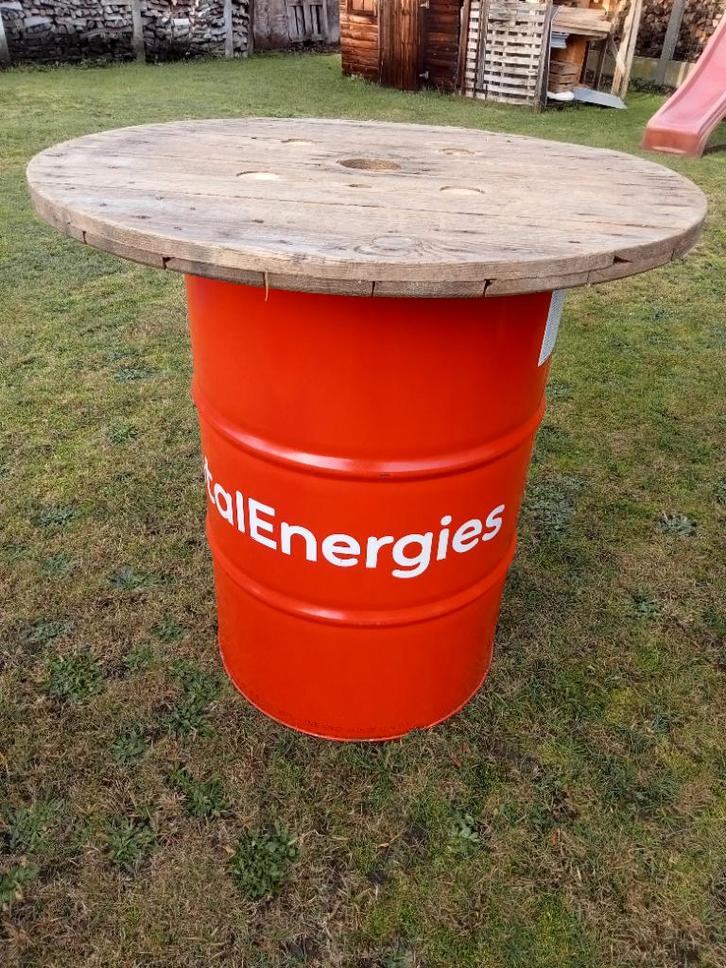 Olieton, olievat, stookton, statafel, Huis en Inrichting, Tafels | Statafels, Zo goed als nieuw, Ophalen