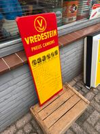 Vredestein emaille reclamebord 1955, Verzamelen, Ophalen of Verzenden, Gebruikt, Reclamebord