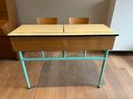Vintage retro schoolbank bureau lessenaar, Huis en Inrichting, Ophalen, Gebruikt, Bureau