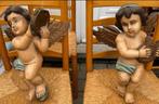 2 mooie houten engelen, Antiquités & Art, Art | Sculptures & Bois, Enlèvement
