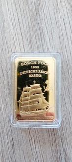 Goudkleurige bar in metaal duitse marine., Ophalen of Verzenden