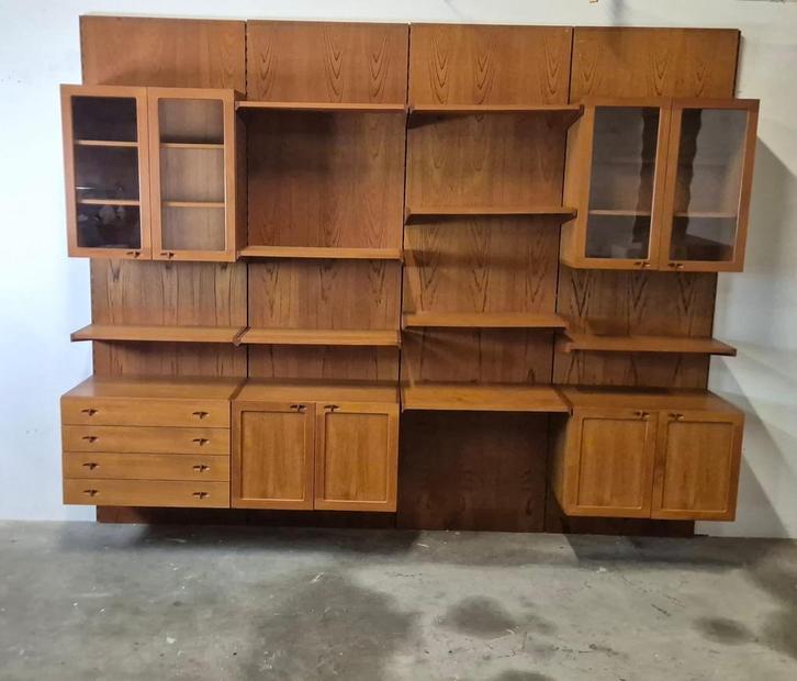 Vintage Bramin wall Unit 1960, Huis en Inrichting, Kasten | Stellingkasten, Zo goed als nieuw, Ophalen