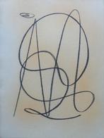 EVARIST OPZOMMER / ABSTRACTIE / ORIGINEEL WERK 40x30cm MONO, Enlèvement ou Envoi