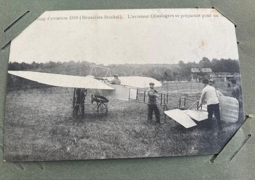 Aviation "1910" (2 cartes postales anciennes) Olieslagers J., Collections, Aviation, Utilisé, Carte, Photo ou Gravure, Enlèvement ou Envoi