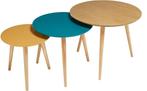 Bijzettafels in verschillende kleuren, Vintage - Retro, Rond, 55 tot 75 cm, Zo goed als nieuw