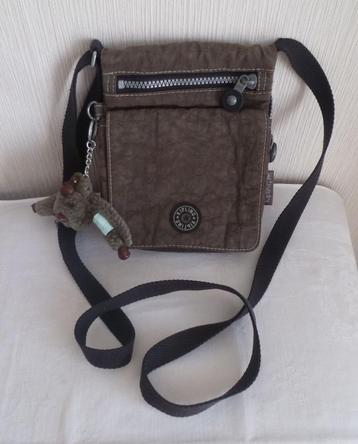 Kipling kleine gemengde schoudertas met kaki en aap beschikbaar voor biedingen
