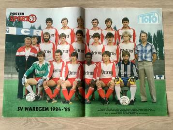 Poster SV Waregem Seizoen 1984-1985 beschikbaar voor biedingen