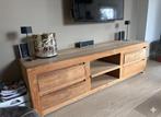 Massief teak tv-meubel - 180 cm, Huis en Inrichting, Kasten |Televisiemeubels, Ophalen, Gebruikt, 150 tot 200 cm, Teakhout