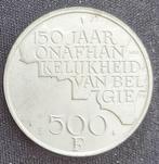 Belgium 1980 - 500Fr Verzilverd/VL -Boudewijn I/Morin 801 Pr, Envoi, Monnaie en vrac, Argent, Plaqué argent