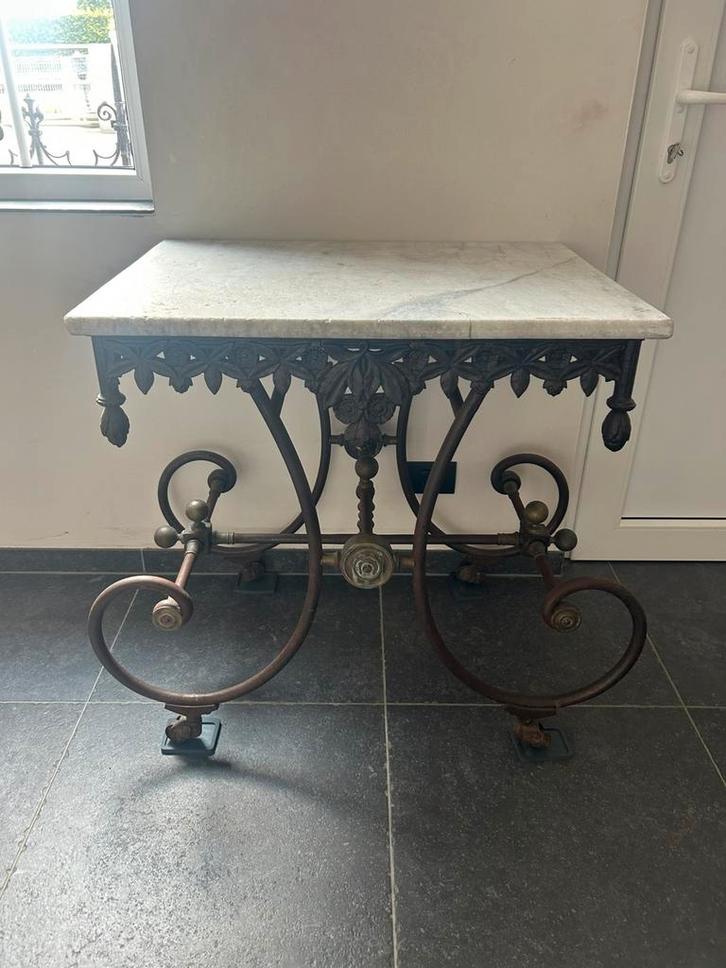 Prachtige unieke antieke beenhouwerstafel ruim 125 jaar oud, Antiek en Kunst, Antiek | Keukengerei, Ophalen